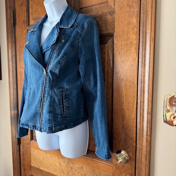 Isaac Mizrahi Live! Denim Jacket Size 6 - Picture 5 of 13